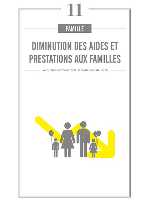 DIMINUTION DES AIDES ET PRESTATIONS AUX FAMILLES